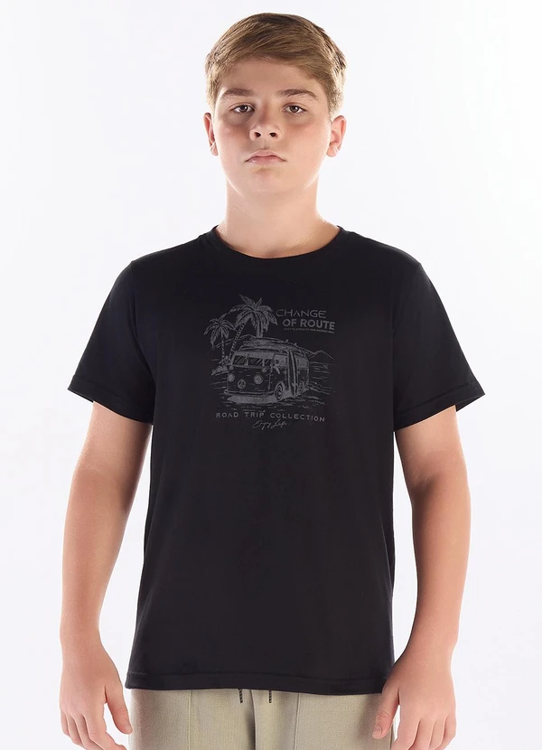 Pulla Bulla - Camiseta Meia Malha Preto