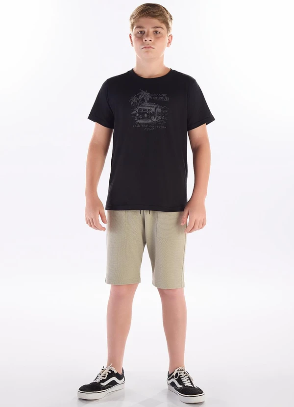 Pulla Bulla - Camiseta Meia Malha Preto 2