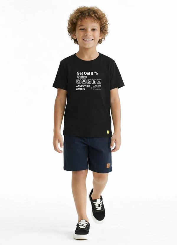 Pulla Bulla - Camiseta Meia Malha Preto