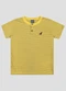 Reirex - Camiseta Meia Malha Trabalhada Listrada Azul - variação: Amarelo