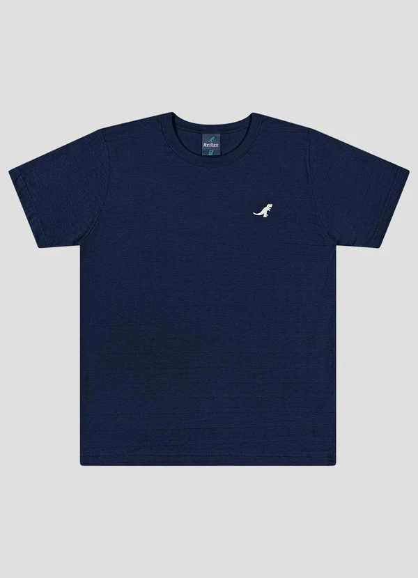 Reirex - Camiseta Meia Malha Trabalhada Striped Azul