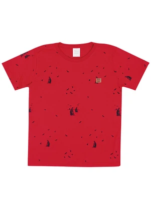 Pulla Bulla - Camiseta Meia Malha Vermelho - PULLA BULLA