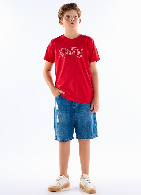 Pulla Bulla - Camiseta Meia Malha Vermelho 2