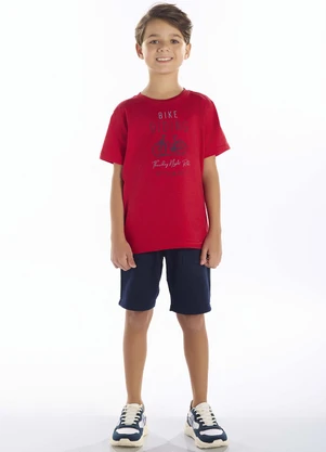 Pulla Bulla - Camiseta Meia Malha Vermelho - PULLA BULLA
