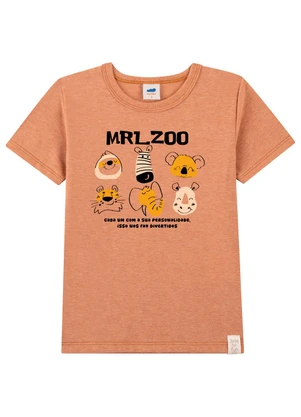 Marlan - Camiseta Meia Malha Vintage Marrom - MARLAN