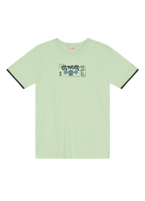 Brandili - Camiseta Menino com Aplique de Skate Verde 5
