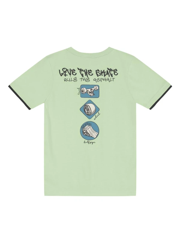 Brandili - Camiseta Menino com Aplique de Skate Verde 6