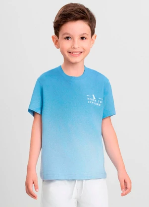Camiseta Menino com Efeito Degradê Quimby Azul - QUIMBY