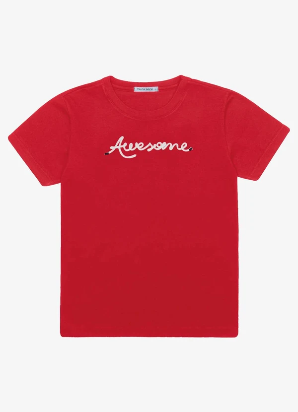 Trick Nick - Camiseta Menino Cotton Vermelho