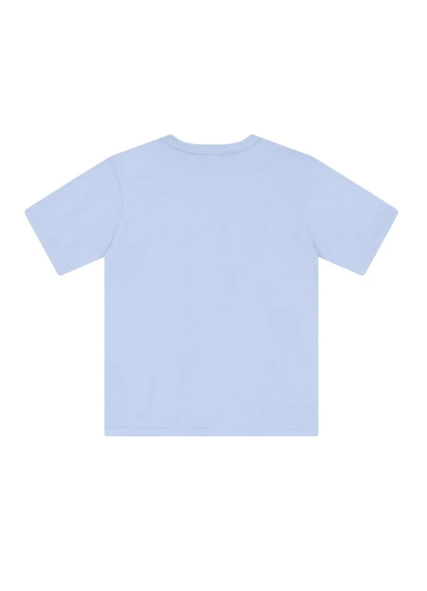 Brandili - Camiseta Menino de Dinossauro em Malha Azul 2