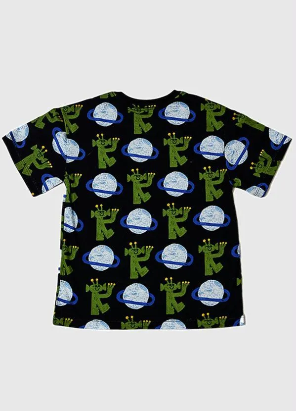 Bento - Camiseta Menino de Malha Camarada Preto 2