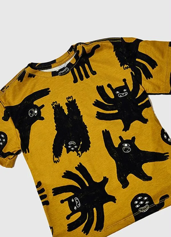 Bento - Camiseta Menino de Malha Trengos Amarelo 3