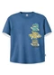 Malwee Kids - Camiseta Menino Dino em Botonê Azul Pastel - variação: Azul Pastel