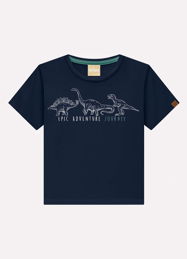 Milon - Camiseta Menino Dinossauros Azul Marinho 3