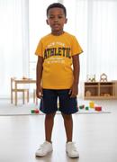 CAMISETA MENINO EM MALHA (LARANJA)