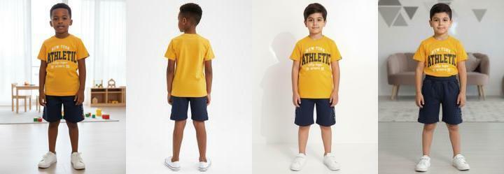 Camiseta Menino em Malha Laranja