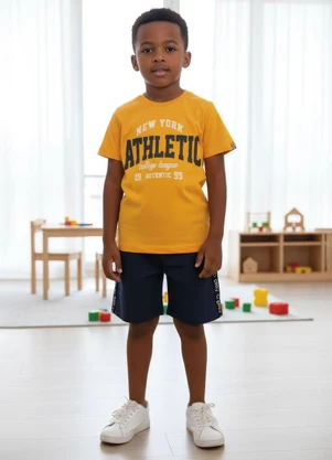 Multimarcas - Camiseta Menino em Malha Laranja - MULTIMARCAS