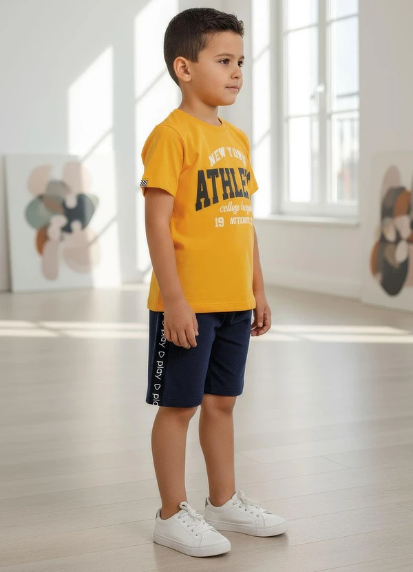 Multimarcas - Camiseta Menino em Malha Laranja 5