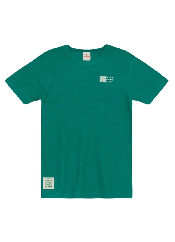 Brandili - Camiseta Menino em Malha Texturizada Verde