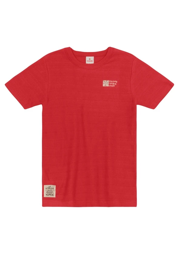Brandili - Camiseta Menino em Malha Texturizada Vermelho 3