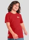 Brandili - Camiseta Menino em Malha Texturizada Natural - variação: Vermelho