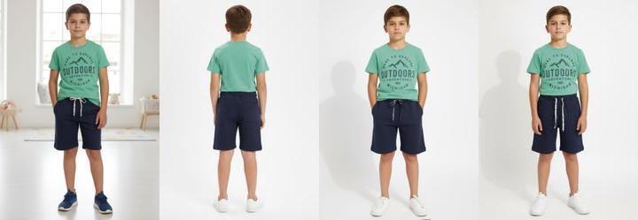 Camiseta Menino em Malha Verde