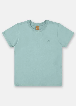 Up Baby - Camiseta Menino em Meia Malha Azul - UP BABY