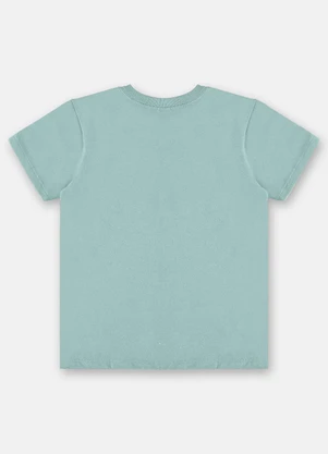 Up Baby - Camiseta Menino em Meia Malha Azul - UP BABY