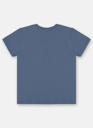 Up Baby - Camiseta Menino em Meia Malha Azul - UP BABY