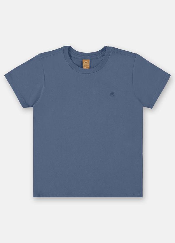 Up Baby - Camiseta Menino em Meia Malha Azul