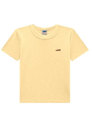 Marlan - Camiseta Menino em Meia Malha Flamê Amarelo - MARLAN
