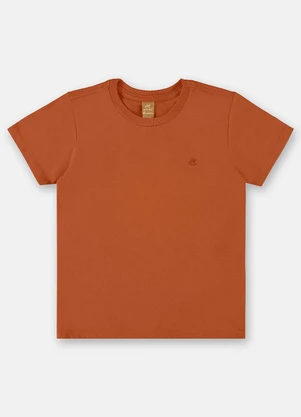 Up Baby - Camiseta Menino em Meia Malha Laranja - UP BABY