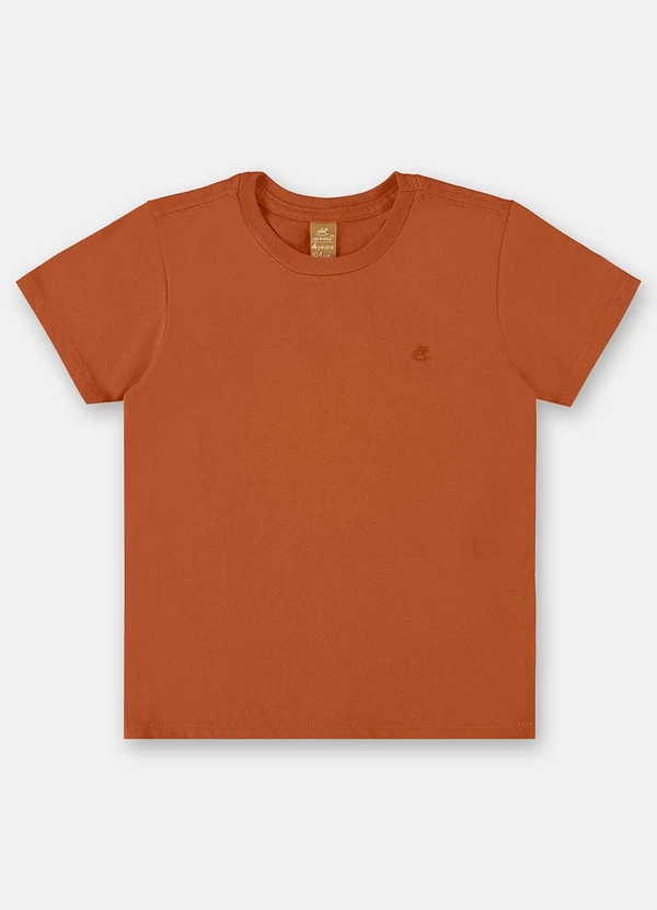 Up Baby - Camiseta Menino em Meia Malha Laranja