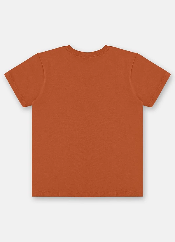 Up Baby - Camiseta Menino em Meia Malha Laranja 2