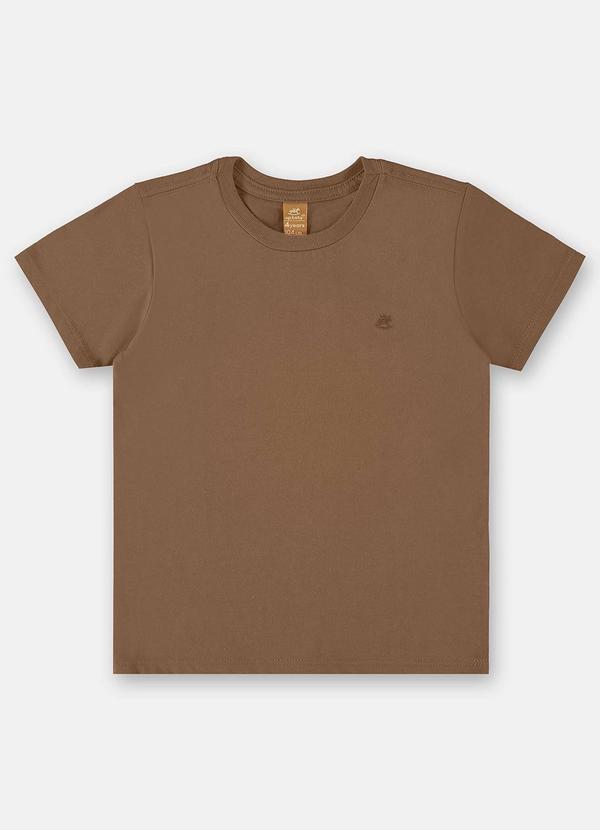 Up Baby - Camiseta Menino em Meia Malha Marrom