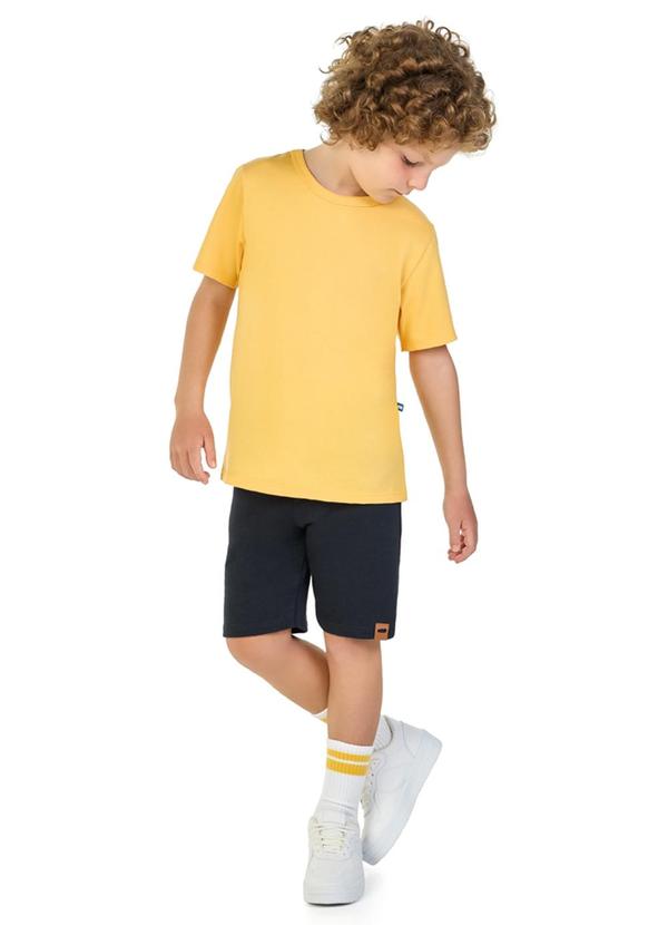 Marlan - Camiseta Menino em Meia Malha Penteada Amarelo 2