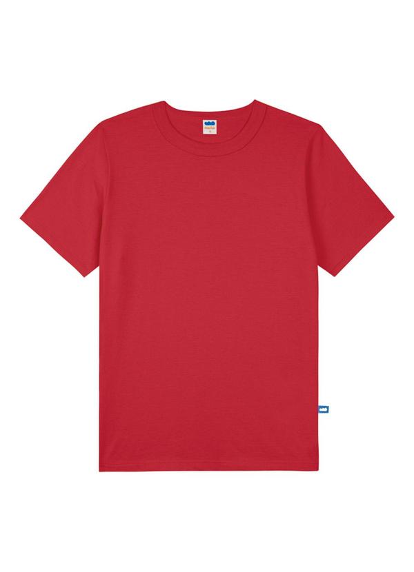 Marlan - Camiseta Menino em Meia Malha Penteada Vermelho