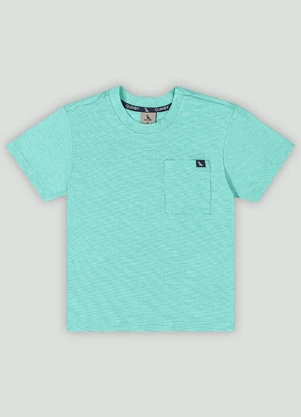 Camiseta Menino em Poliéster e Algodão Quimby Azul - QUIMBY