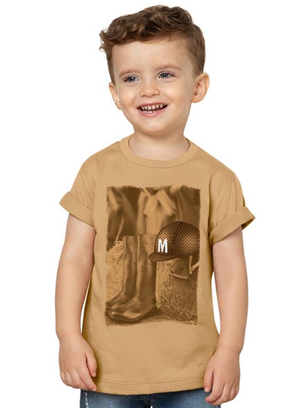 Milon - Camiseta Menino Estampa Marrom