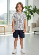 CAMISETA MENINO ESTAMPADO (CINZA)