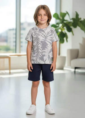 Multimarcas - Camiseta Menino Estampado Cinza - MULTIMARCAS