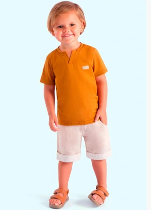 Ddk - Camiseta Menino Infantil Marrom - DDK