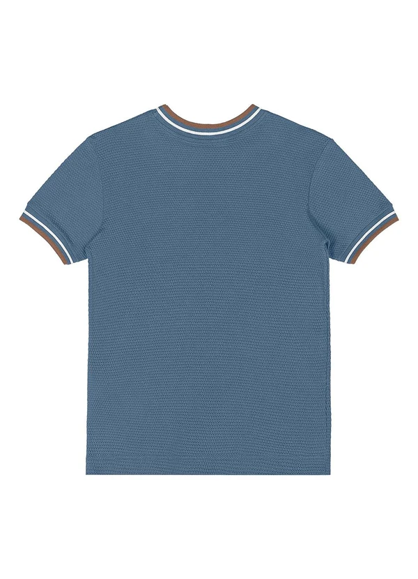 Quimby - Camiseta Menino Malha Colmeia Azul 2