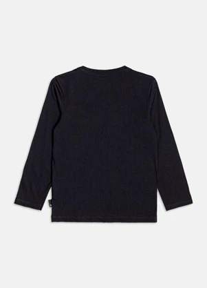 Bimbi - Camiseta Menino Manga Longa Preta Básica Preto - BIMBI