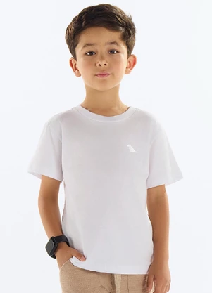 Quimby - Camiseta Menino Meia Malha Branco - QUIMBY