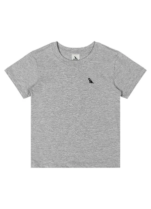 Quimby - Camiseta Menino Meia Malha Cinza - QUIMBY