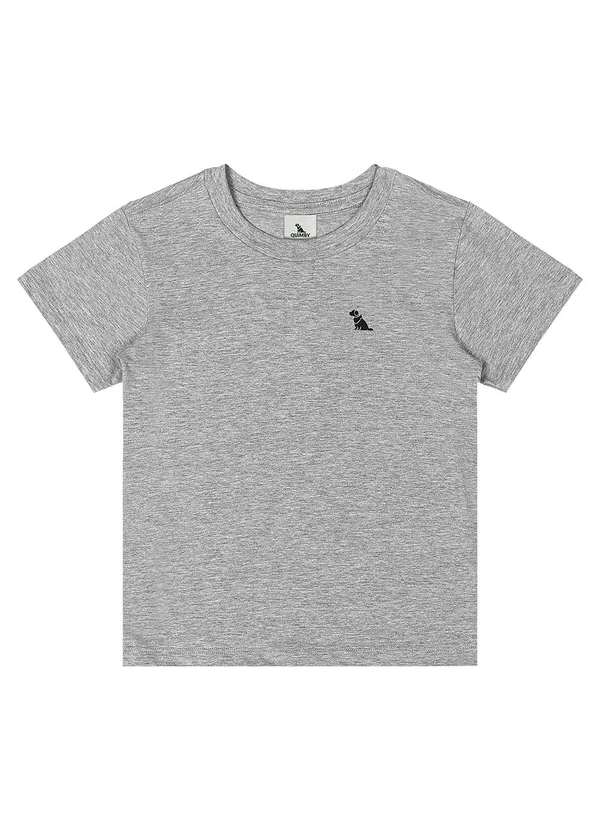 Quimby - Camiseta Menino Meia Malha Cinza