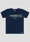Reirex - Camiseta Menino Meia Malha Estampada Preto - variação: Azul