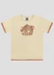 Reirex - Camiseta Menino Meia Malha Estampada Verde - variação: Bege