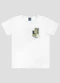 Reirex - Camiseta Menino Meia Malha Estampada Vermelho - variação: Branco